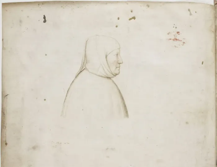 Framed Print : Portrait of Francesco Petrarca (1304-1379) From De Viris Illustribus. Artist: Altichiero, (Altichiero da Zevio) (1330-1390) Framed Print : Portrait of Francesco Petrarca (1304-1379) From De Viris Illustribus. Artist: Altichiero, (Altichiero da Zevio) (1330-1390)