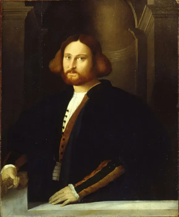 Framed Print : Portrait of Francesco Querini, 1527-1528. Creator: Palma il Vecchio, Jacopo, the elder (1480-1528) Framed Print : Portrait of Francesco Querini, 1527-1528. Creator: Palma il Vecchio, Jacopo, the elder (1480-1528)