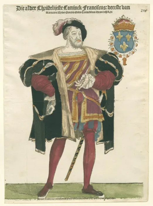 Framed Print : Portrait of Francis I (1494-1547), King of France, Duke of Brittany, Count of Provence, c. 1540. Artist: Anthonisz. Cornelis (1499-1553) Framed Print : Portrait of Francis I (1494-1547), King of France, Duke of Brittany, Count of Provence, c. 1540. Artist: Anthonisz. Cornelis (1499-1553)