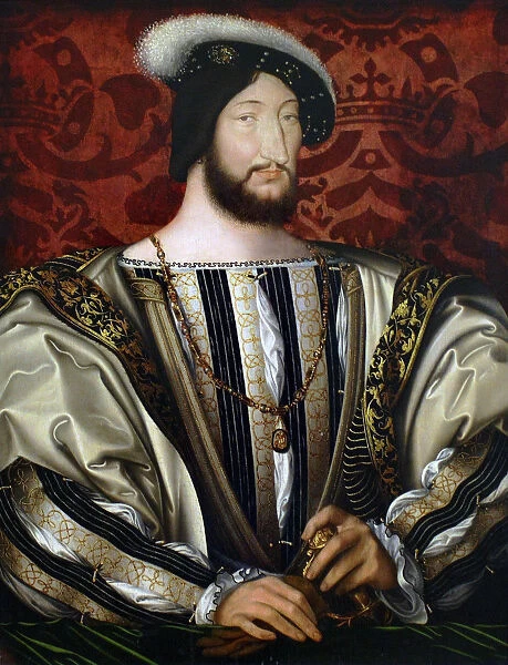 Portrait of Francis I (1494-1547), King of France, Duke of Brittany, Count of Provence, ca 1530. Artist: Clouet, Jean (c. 1485-1541)