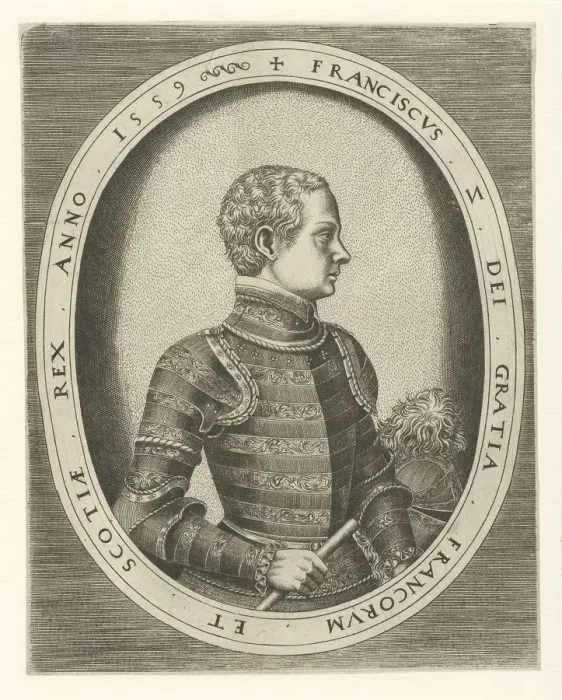Framed Print : Portrait of Francis II of France (1544-1560), 1559. Artist: Huys, Frans (1522-1562) Framed Print : Portrait of Francis II of France (1544-1560), 1559. Artist: Huys, Frans (1522-1562)