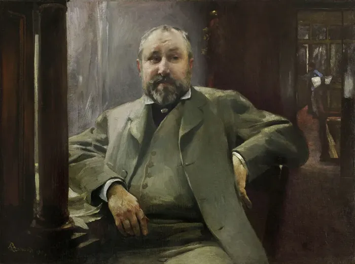 Framed Print : Portrait of Francis Magnard, 1884. Creator: Paul Albert Besnard Framed Print : Portrait of Francis Magnard, 1884. Creator: Paul Albert Besnard