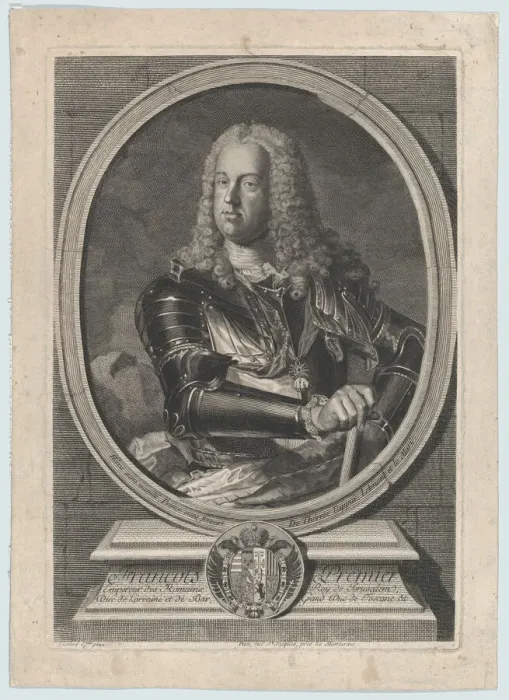 Framed Print : Portrait of Francois I, ca. 1745. Creator: Gilles Jacques Petit Framed Print : Portrait of Francois I, ca. 1745. Creator: Gilles Jacques Petit