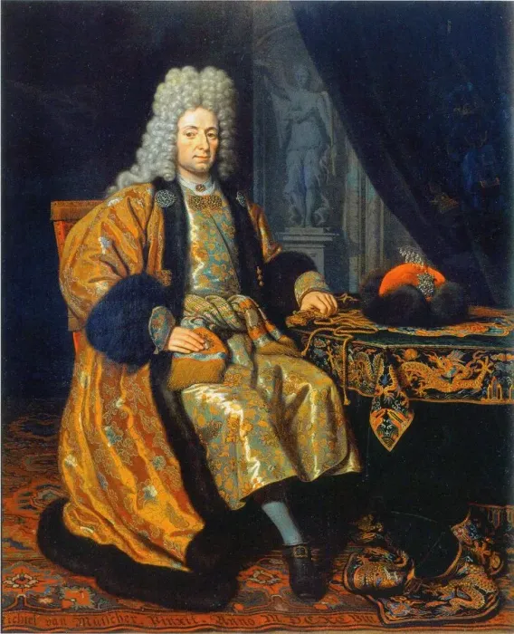 Framed Print : Portrait of Francois Lefort (1656-1699), 1698. Artist: Musscher, Michiel van (1645-1705) Framed Print : Portrait of Francois Lefort (1656-1699), 1698. Artist: Musscher, Michiel van (1645-1705)