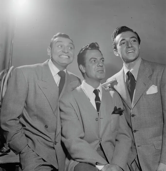 Framed Print : Portrait of Frankie Laine and Vic Damone, New York, N.Y. 1946. Creator: William Paul Gottlieb Framed Print : Portrait of Frankie Laine and Vic Damone, New York, N.Y. 1946. Creator: William Paul Gottlieb