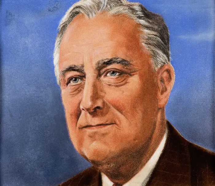 Framed Print : Portrait of Franklin D Roosevelt, c1940s. Creator: William Timym Framed Print : Portrait of Franklin D Roosevelt, c1940s. Creator: William Timym