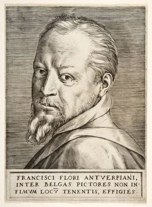Framed Print : Portrait of Frans Floris, 16th century. Creator: Giulio Bonasone (fl. 1531 - 1576) Framed Print : Portrait of Frans Floris, 16th century. Creator: Giulio Bonasone (fl. 1531 - 1576)