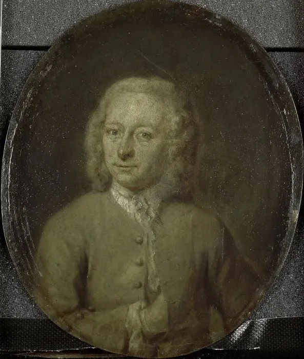 Framed Print : Portrait of Frans van Steenwijk, Poet and Playwright in Amsterdam, 1732-1771. Creator: Jan Maurits Quinkhard