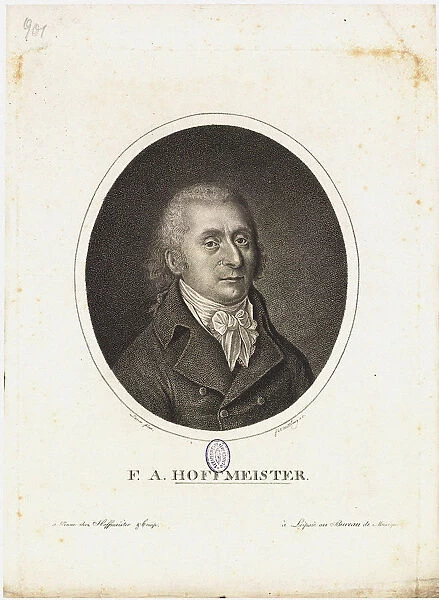 Portrait of Franz Anton Hoffmeister (1754-1812), 1795