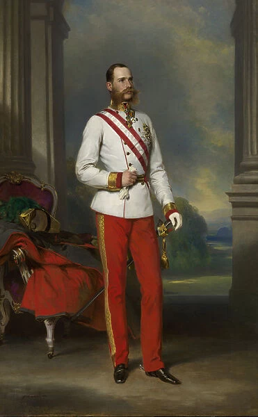 Portrait of Franz Joseph I of Austria, 1865. Creator: Winterhalter, Franz Xavier (1805-1873)
