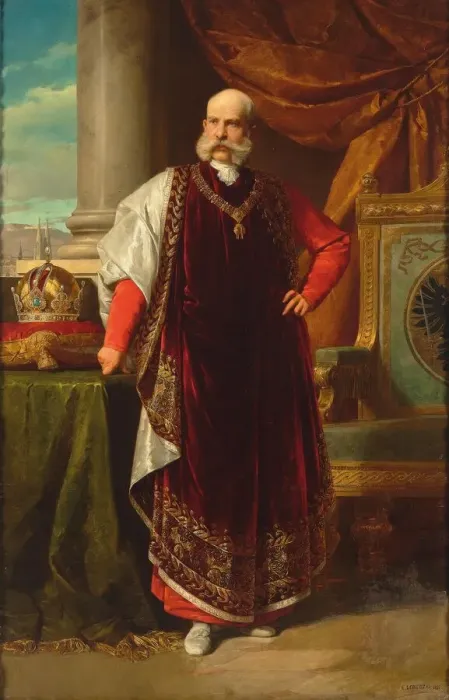 Framed Print : Portrait of Franz Joseph I of Austria as Grand Master of the Golden Fleece, 1891 Framed Print : Portrait of Franz Joseph I of Austria as Grand Master of the Golden Fleece, 1891