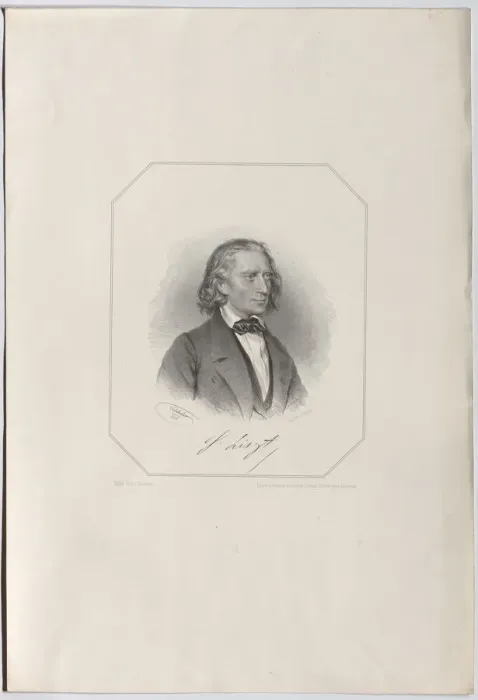 Framed Print : Portrait of Franz Liszt (1811-1886), 1856. Creator: Kriehuber, Josef (1800-1876) Framed Print : Portrait of Franz Liszt (1811-1886), 1856. Creator: Kriehuber, Josef (1800-1876)