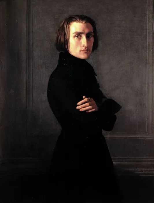 Framed Print : Portrait of Franz Liszt (1811-1886), composer and pianist, 1839. Creator: Henri Lehmann Framed Print : Portrait of Franz Liszt (1811-1886), composer and pianist, 1839. Creator: Henri Lehmann