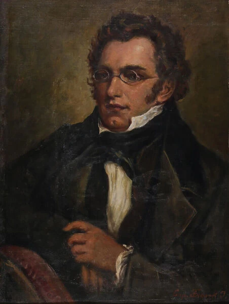 Portrait of Franz Schubert (1797-1828), c. 1850. Creator: Anonymous