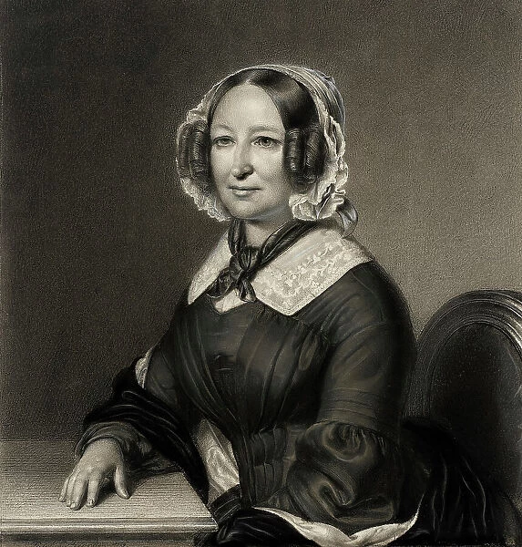 Portrait of Frau Geheimräthin Karsten, 1846. Creator: Paul Burde