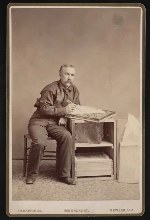 Framed Print : Portrait of Fred Mather (1833-1900), Before 1887. Creator: Parker & Co Framed Print : Portrait of Fred Mather (1833-1900), Before 1887. Creator: Parker & Co