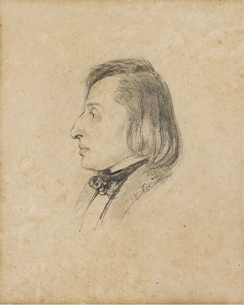 Portrait of Frederic Chopin. Artist: Viardot-Garcia, Pauline (1821-1910)