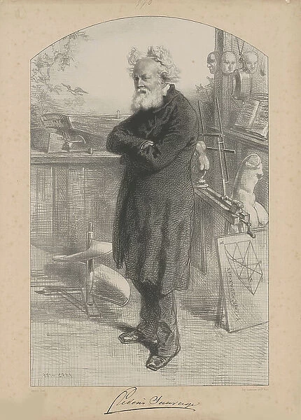 Portrait of Frédéric Sauvage (1786-1857), 1853. Creator: Gavarni, Paul (1804-1866)
