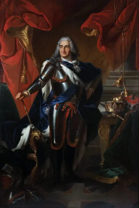 Framed Print : Portrait of Frederick Augustus of Poland and Saxony (1670-1733). Artist: Silvestre, Louis de, (Copy) (1675-1760) Framed Print : Portrait of Frederick Augustus of Poland and Saxony (1670-1733). Artist: Silvestre, Louis de, (Copy) (1675-1760)