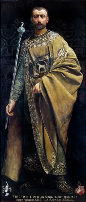 Framed Print : Portrait of Frederick I, Count of Zollern, c1884. Creator: Klimt, Gustav (1862-1918) Framed Print : Portrait of Frederick I, Count of Zollern, c1884. Creator: Klimt, Gustav (1862-1918)