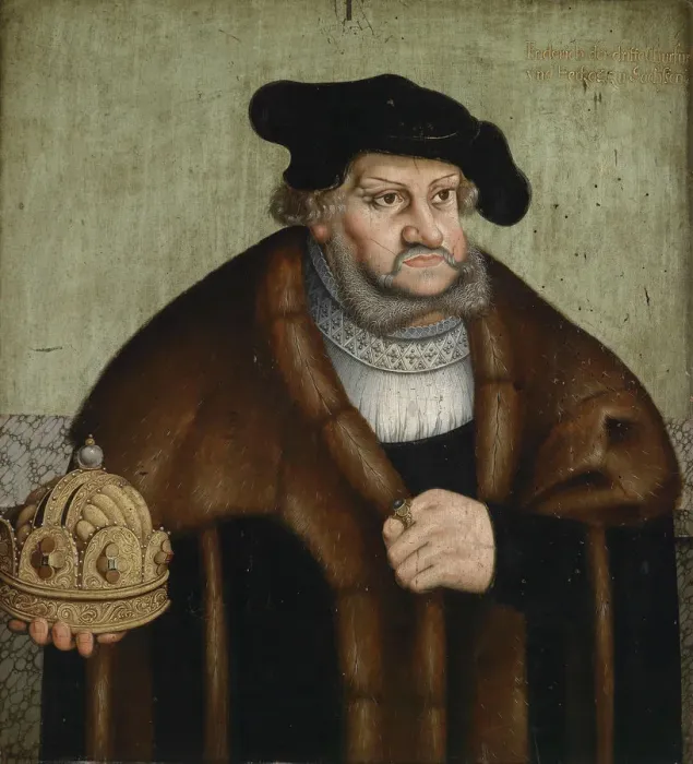 Framed Print : Portrait of Frederick III, Elector of Saxony (1463-1525). Artist: Cranach, Lucas, the Elder (1472-1553) Framed Print : Portrait of Frederick III, Elector of Saxony (1463-1525). Artist: Cranach, Lucas, the Elder (1472-1553)