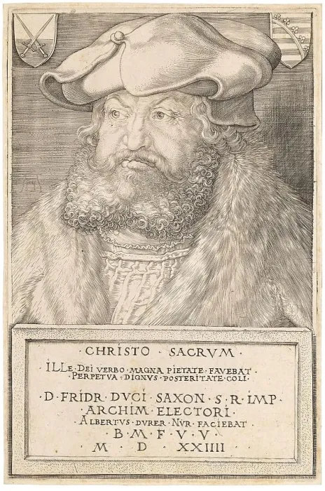 Framed Print : Portrait of Frederick III, Elector of Saxony (1463-1525), 1524. Creator: Dürer, Albrecht (1471-1528) Framed Print : Portrait of Frederick III, Elector of Saxony (1463-1525), 1524. Creator: Dürer, Albrecht (1471-1528)