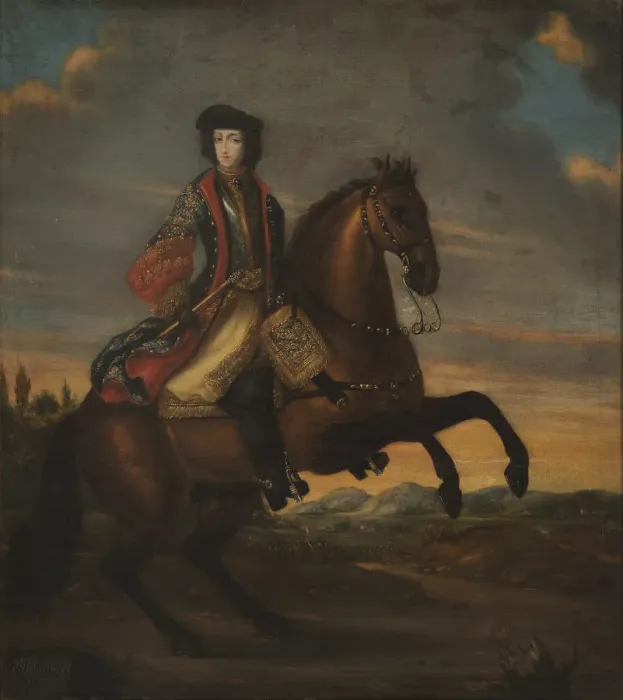 Framed Print : Portrait of Frederick IV (1671-1702), Duke of Holstein-Gottorp on Horeback, 1689 Framed Print : Portrait of Frederick IV (1671-1702), Duke of Holstein-Gottorp on Horeback, 1689