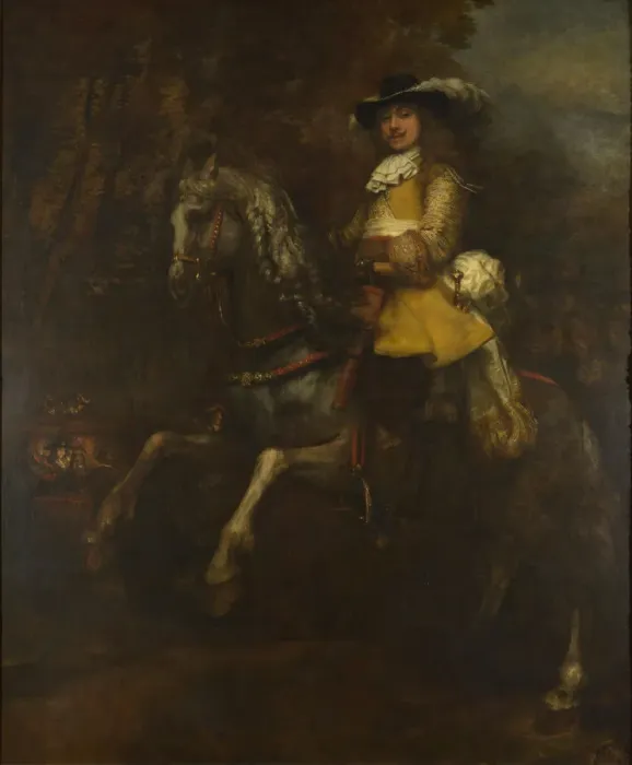 Framed Print : Portrait of Frederick Rihel on Horseback, ca 1663. Artist: Rembrandt van Rhijn (1606-1669) Framed Print : Portrait of Frederick Rihel on Horseback, ca 1663. Artist: Rembrandt van Rhijn (1606-1669)