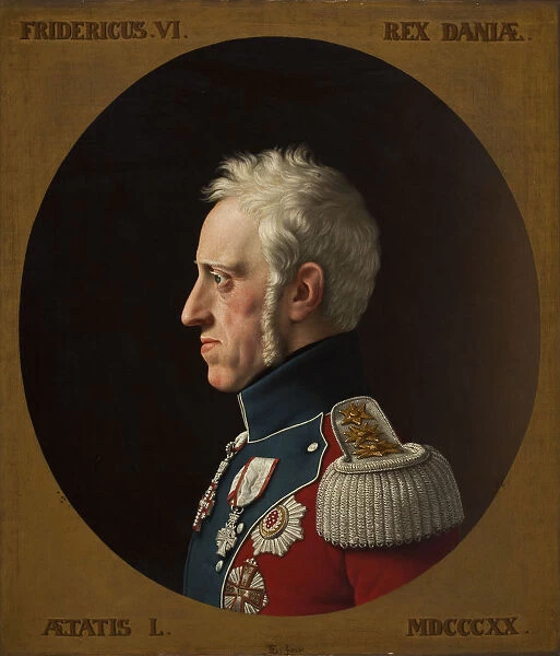 Portrait of Frederick VI of Denmark (1768-1839), 1839. Creator: Eckersberg, Christoffer-Wilhelm