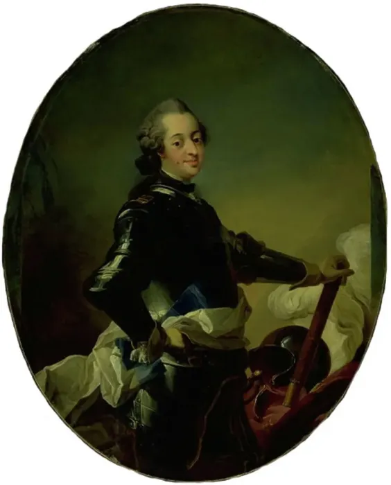 Framed Print : Portrait of Frederik V in armour, 1726-1793. Creator: Carl Gustaf Pilo Framed Print : Portrait of Frederik V in armour, 1726-1793. Creator: Carl Gustaf Pilo