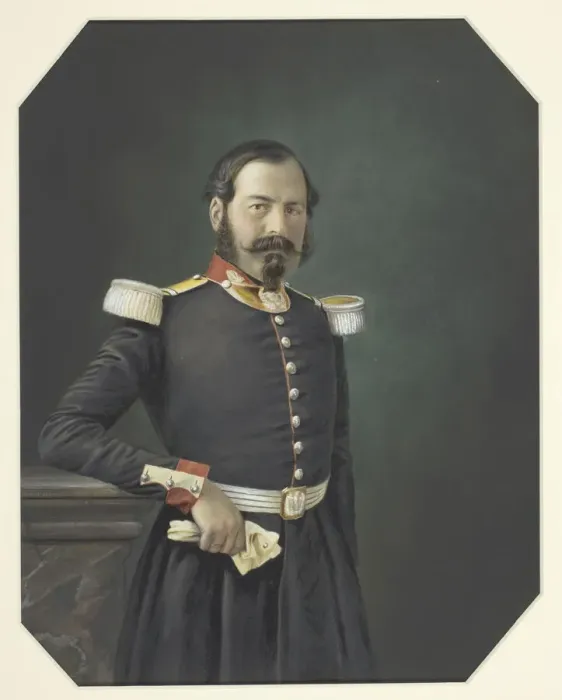 Framed Print : Portrait of a French Military Officer, c. 1855. Creator: Unknown Framed Print : Portrait of a French Military Officer, c. 1855. Creator: Unknown