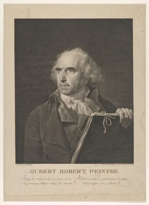 Framed Print : Portrait of French Painter Hubert Robert, 1798-99. Creator: Jean-Baptiste Isabey Framed Print : Portrait of French Painter Hubert Robert, 1798-99. Creator: Jean-Baptiste Isabey