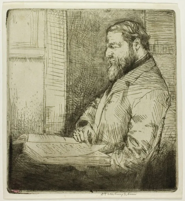 Framed Print : Portrait of French Student, 1901. Creator: Donald Shaw MacLaughlan Framed Print : Portrait of French Student, 1901. Creator: Donald Shaw MacLaughlan
