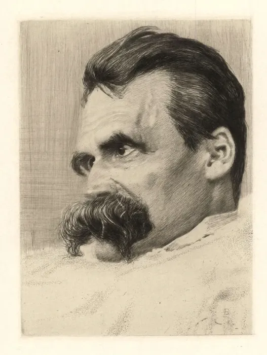 Framed Print : Portrait of Friederich Nietzsche, 1899-1900. Artist: Olde, Hans (1855-1917) Framed Print : Portrait of Friederich Nietzsche, 1899-1900. Artist: Olde, Hans (1855-1917)