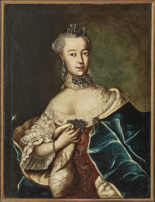 Framed Print : Portrait of a Friederike Caroline von Sachsen-Coburg-Saalfeld, Margravine of Framed Print : Portrait of a Friederike Caroline von Sachsen-Coburg-Saalfeld, Margravine of