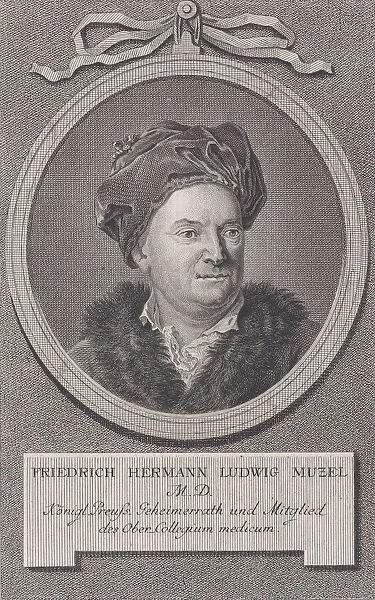 Portrait of Friedrich Ludwig Hermann Muzel, ca. 1778. Creator: Daniel Berger
