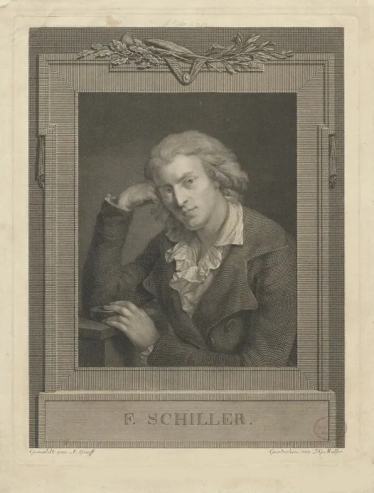Framed Print : Portrait of Friedrich von Schiller (1759-1805), 1793. Creator: Müller, Johann Gotthard (1747-1830) Framed Print : Portrait of Friedrich von Schiller (1759-1805), 1793. Creator: Müller, Johann Gotthard (1747-1830)