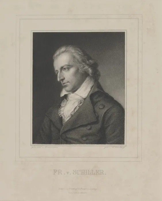 Framed Print : Portrait of Friedrich von Schiller (1759-1805), c Framed Print : Portrait of Friedrich von Schiller (1759-1805), c