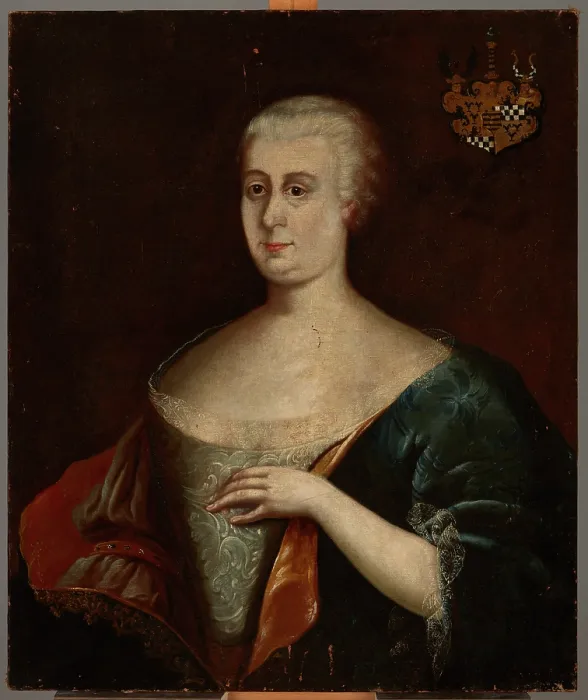 Framed Print : Portrait of Fryderyka Amalia Dunin nee von Rochlitz (1693-1743), 2nd quarter of 18th century. Creator: Unknown Framed Print : Portrait of Fryderyka Amalia Dunin nee von Rochlitz (1693-1743), 2nd quarter of 18th century. Creator: Unknown
