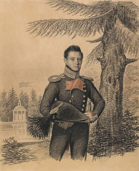 Portrait of Fyodor Ivanovich Dolgopolov (1792-1856), 1820s. Creator: Hampeln, Carl