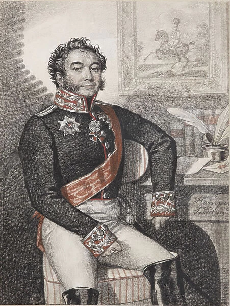 Portrait of Fyodor Petrovich Opochinin (1779-1852), 1826. Creator: Hampeln, Carl