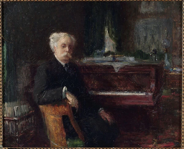 Portrait of Gabriel Fauré (1845-1924), composer, c1906. Creator: Henry Farre