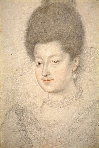 Portrait of Gabrielle d Estrees. Artist: Dumoustier, Daniel (1574-1646)