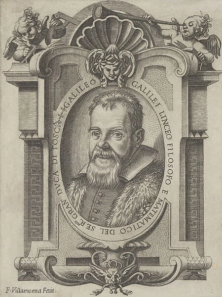Portrait of Galileo Galilei, 1613. Creator: Francesco Villamena