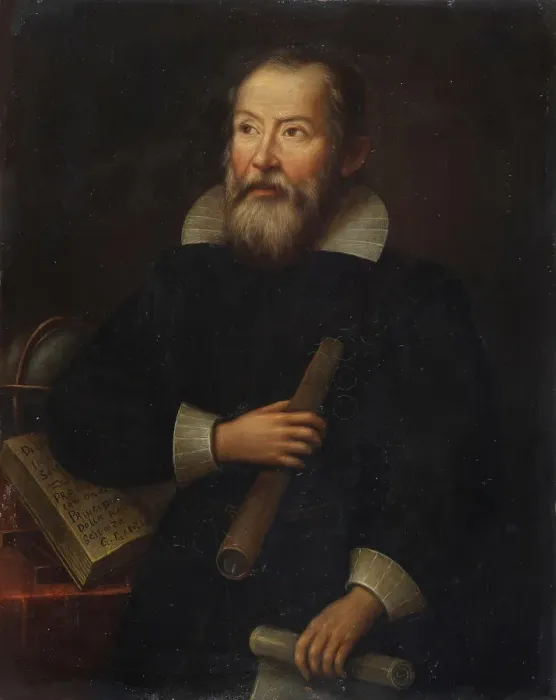 Framed Print : Portrait of Galileo Galilei, 17th century. Creator: Unknown artist Framed Print : Portrait of Galileo Galilei, 17th century. Creator: Unknown artist