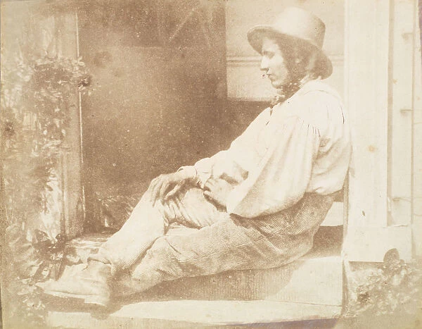 Portrait of the Gardener, possibly David Roderick, late 1840s. Creator: Calvert Jones
