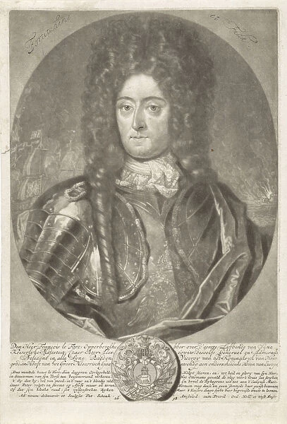 Portrait of general admiral Francois Lefort (1656-1699), 1698. Creator: Schenk