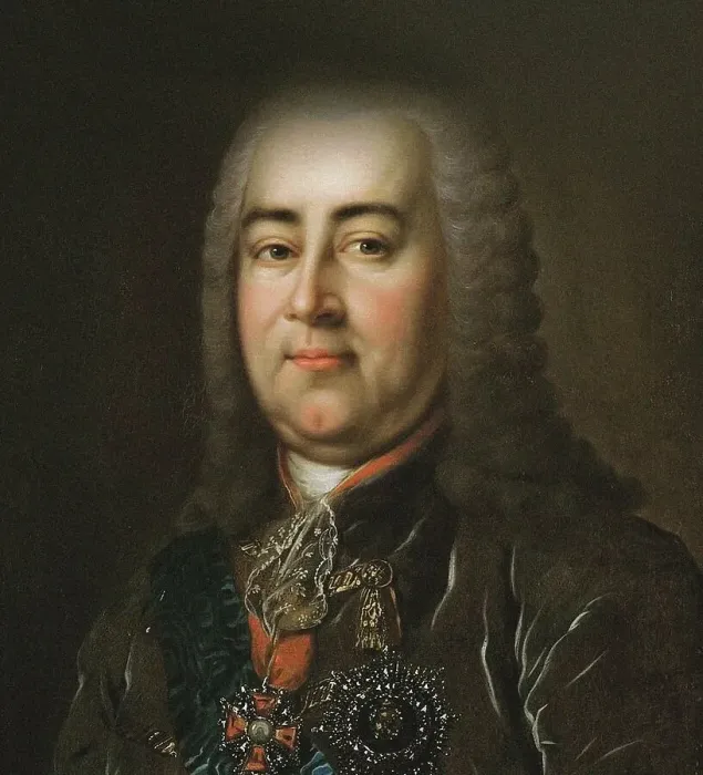 Framed Print : Portrait of General Count Alexander Ivanovich Rumyantsev (1680-1749), 18th century. Creator: Anonymous Framed Print : Portrait of General Count Alexander Ivanovich Rumyantsev (1680-1749), 18th century. Creator: Anonymous
