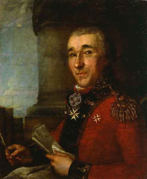 Portrait of General Count Alexey Arakcheyev, late 18th century. Artist: Russian Master