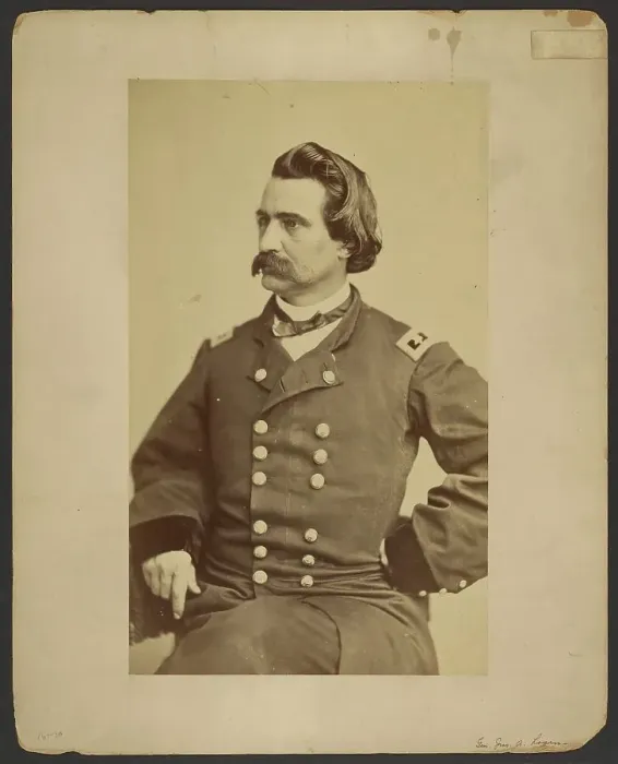 Framed Print : Portrait of General John A. Logan, about 1865. Creator: Mathew Brady Framed Print : Portrait of General John A. Logan, about 1865. Creator: Mathew Brady